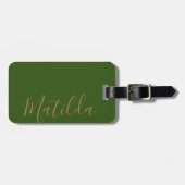 Einfache Personalisierte Goldbezeichnung (Solid Co Gepäckanhänger (Vorderseite horizontal)