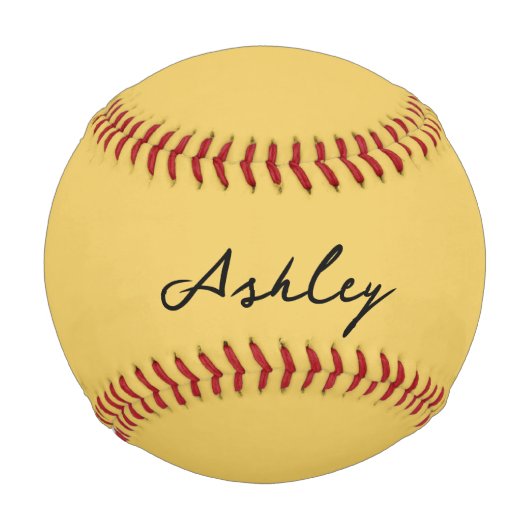 Einfache personalisierte Goldschrift Baseball (Vorderseite)
