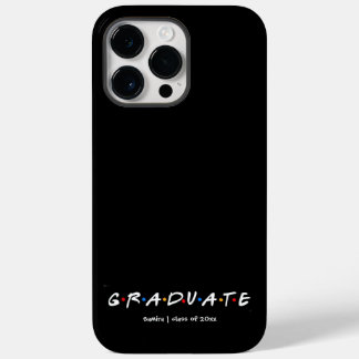 Einfache Personalisierte Graduierung in Schwarz un Case-Mate iPhone 14 Pro Max Hülle
