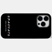 Einfache Personalisierte Graduierung in Schwarz un Case-Mate iPhone Hülle (Rückseite (Horizontal))