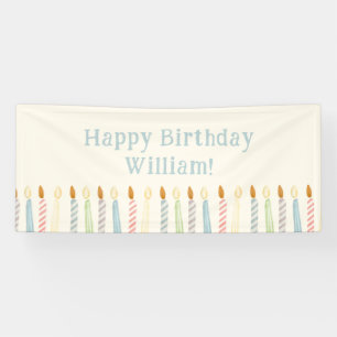 Einfache personalisierte Happy Birthday Kerzen Banner