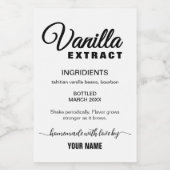 Einfache Personalisierte, hausgemachte Vanilla Ext Weinetikett (Einzelnes Label)