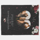 Einfache personalisierte Herzform 2 FotoCollage Fleecedecke (Vorderseite (Horizontal))