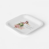 Einfache Personalisierte Hochzeit am Strand Pappteller (Gewinkelt)