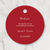 Einfache Personalisierte Hochzeit Geschenkanhänger (Vorderseite)