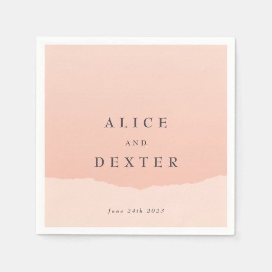 Einfache Personalisierte Hochzeit Napkins Serviette (Vorderseite)