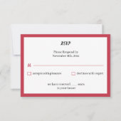 Einfache Personalisierte Hochzeit RSVP Karte (Vorderseite)