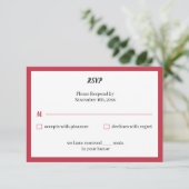 Einfache Personalisierte Hochzeit RSVP Karte (Stehend Vorderseite)