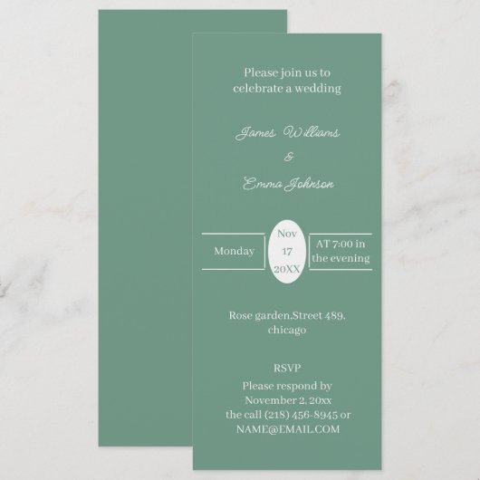 Einfache Personalisierte Hochzeit Save The Date (Vorne/Hinten)