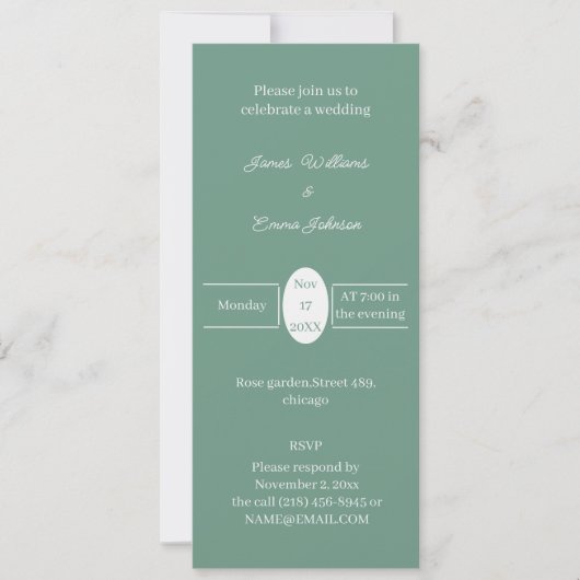 Einfache Personalisierte Hochzeit Save The Date (Vorderseite)