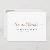 Einfache Personalisierte Hochzeit Vielen Dank Postkarte (Vorne/Hinten)