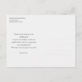 Einfache Personalisierte Hochzeit Vielen Dank Postkarte (Rückseite)
