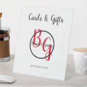 Einfache Personalisierte Hochzeitskarten und Gesch Sockelschild (In Situ)