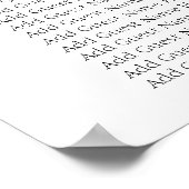 Einfache Personalisierte Hochzeitsstiftung Poster (Ecke)