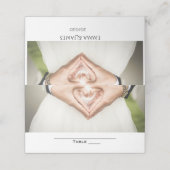 Einfache Personalisierte Hochzeitsstimmung - Platz Platzkarte (Außenseite Aufgefaltet)