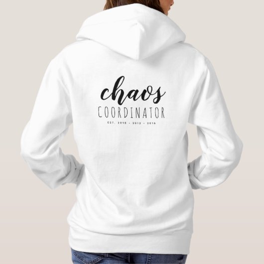 Einfache Personalisierte Hoodie für die Mama | Sch (Rückseite)