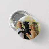 Einfache Personalisierte Hunde Foto aufbewahren Button (Vorne & Hinten)