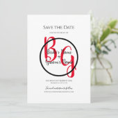 Einfache Personalisierte Initialen zum Hochzeitsta Save The Date (Stehend Vorderseite)