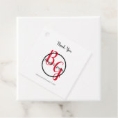 Einfache Personalisierte Initials Hochzeitsgeschen Geschenkanhänger (Beispiel)