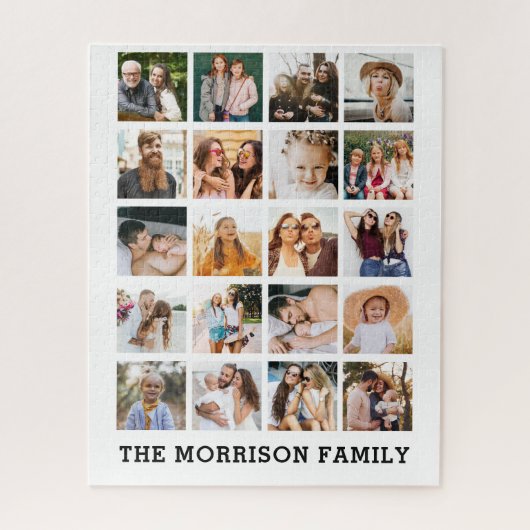 Einfache Personalisierte Instagram-Familie Puzzle (Vertikal)