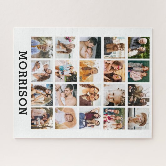 Einfache Personalisierte Instagram-Familie Puzzle (Horizontal)