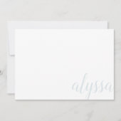 Einfache Personalisierte Kalligrafie Mitteilungskarte (Vorderseite)