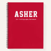 Einfache Personalisierte Kindergartenkalligrafie Notizblock (Vorderseite)