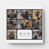 Einfache Personalisierte Liebe Mama 8 Foto Collage Fotoplatte (Vorderseite)