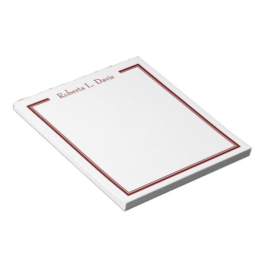 Einfache personalisierte Linien Notizblock (angewinkelt)