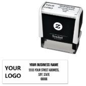 Einfache Personalisierte Logo-Adresse Name Permastempel (Beispiel)
