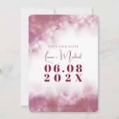 Einfache Personalisierte Marmorfarbe Rose Gold Save The Date (Vorderseite)