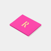 Einfache Personalisierte Monogramm modern Post-it Klebezettel (angewinkelt)