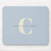Einfache Personalisierte Monogramm und Name in Bla Mousepad (Vorne)