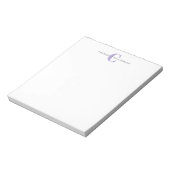 Einfache Personalisierte Monogramm und Name in Lav Notizblock (Rotiert)