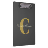 Einfache Personalisierte Monogramm und Name in Sch Klemmbrett (Rechts)