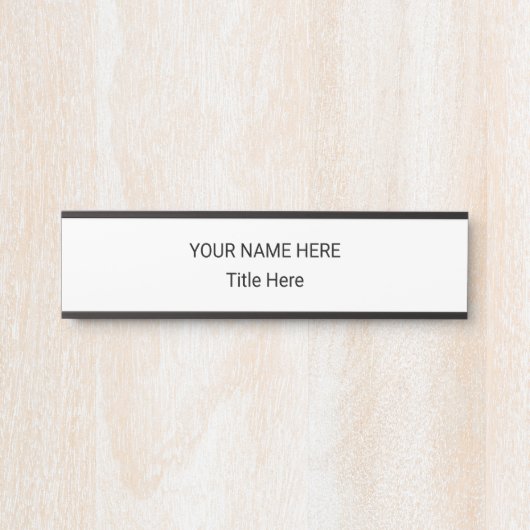 Einfache personalisierte Namensschild & Hängeschil (Vorderseite )
