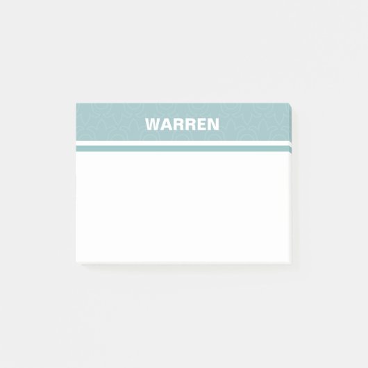 Einfache personalisierte Namensstreifen Post-it Klebezettel (Vorderseite)