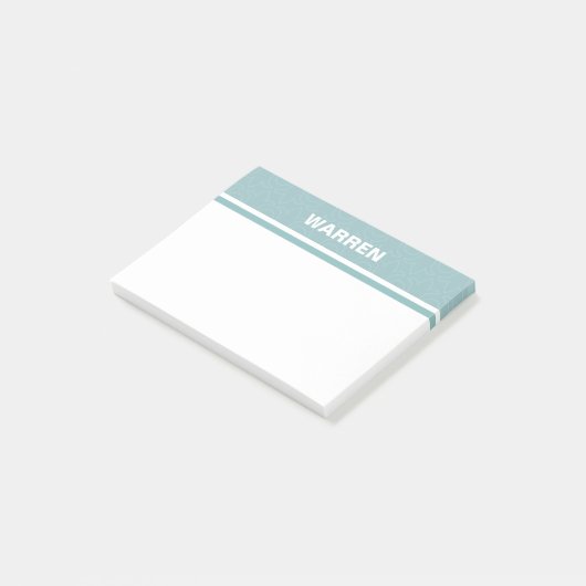 Einfache personalisierte Namensstreifen Post-it Klebezettel (angewinkelt)