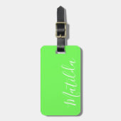 Einfache Personalisierte Neon-Farbe Gepäckanhänger (Vorderseite vertikal)