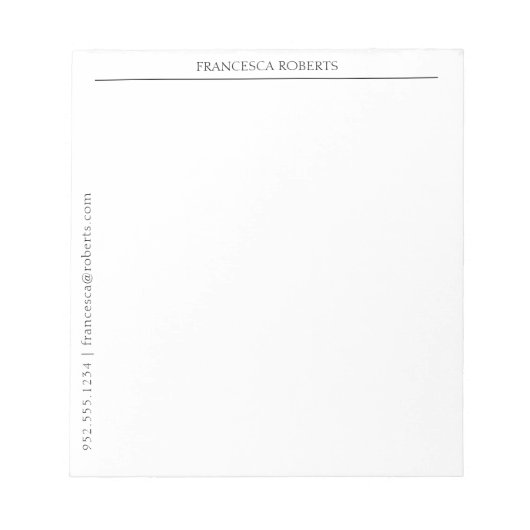 Einfache Personalisierte Notepad Notizblock (Vorderseite)