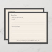 Einfache Personalisierte Rezeptionskarte mit weich (Vorne/Hinten)