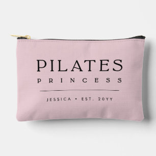 Einfache personalisierte rosafarbene Pilates-Prinz Zubehörtasche