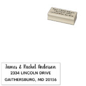 Einfache Personalisierte Rücksendeadresse Gummistempel (Stempel)