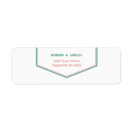 Einfache Personalisierte Rücksendeadresse in Grün 