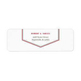 Einfache Personalisierte Rücksendeadresse in Grün 