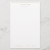 Einfache Personalisierte Schreibweise mit Skript Briefpapier (Vorderseite)