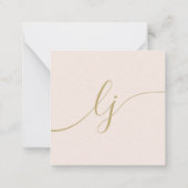 Einfache Personalisierte Schreibweise mit Skript Mitteilungskarte (Rückseite)