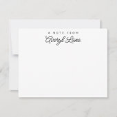 Einfache Personalisierte Schreibweise Modernes Wei Mitteilungskarte (Vorderseite)