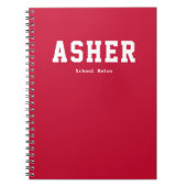 Einfache Personalisierte Schulnoten Notizblock (Vorderseite)