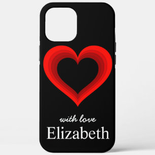 Einfache Personalisierte Schwarz-Herz-Case-Mate Case-Mate iPhone Hülle